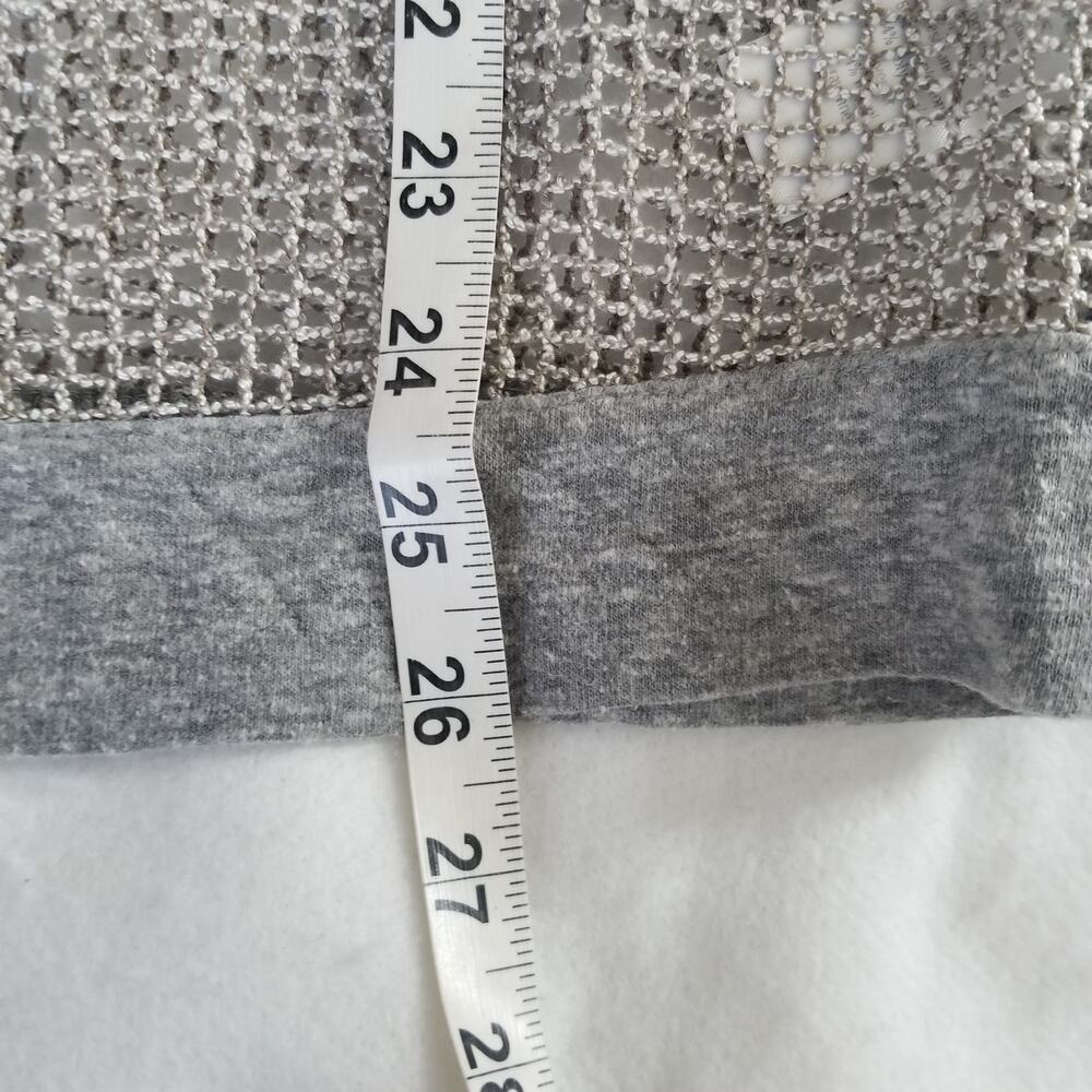 Maurices Gray Mesh See Through Baseball Tee, Gray, Size M - Picture 9 of 9